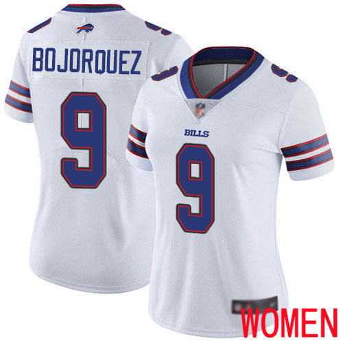 Women Buffalo Bills 9 Corey Bojorquez White Vapor Untouchable Limited Player NFL Jersey
